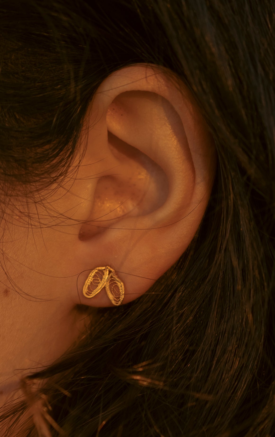 Brincos Pequenas Pétalas Douradas